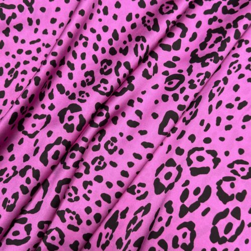 Шелк Леопард в розовом цвете